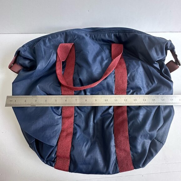 Vintage Pierre Cardin Paris New York Weekender Duffle Bag Tote Bag Navy Blue - Picture 7 of 8